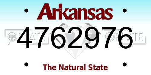 4762976 Arkansas License Plate