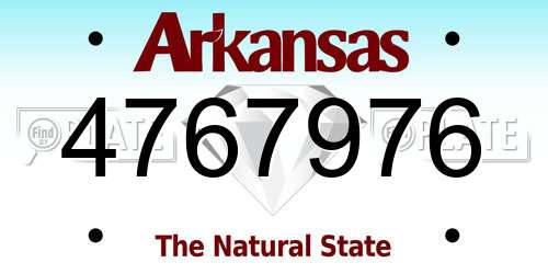 4767976 Arkansas License Plate