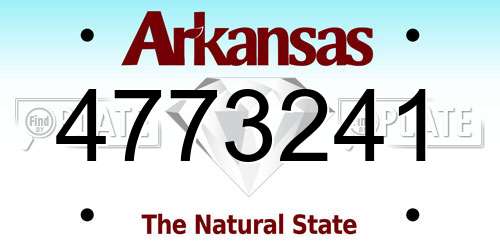 4773241 Arkansas License Plate
