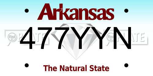 477YYN Arkansas License Plate