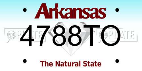 4788TO Arkansas License Plate