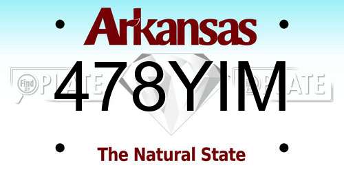 478YIM Arkansas License Plate