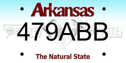 479ABB Arkansas License Plate