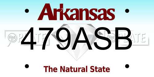 479ASB Arkansas License Plate