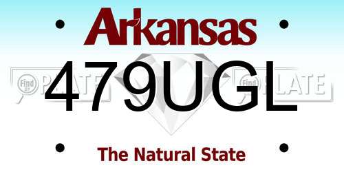 479UGL Arkansas License Plate
