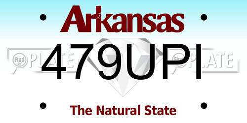 479UPI Arkansas License Plate