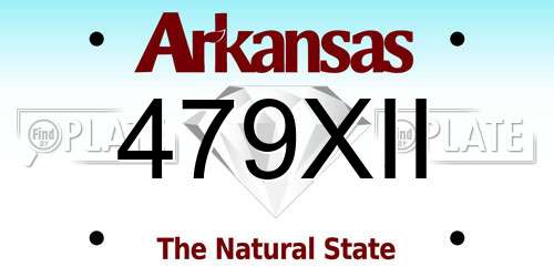 479XII Arkansas License Plate