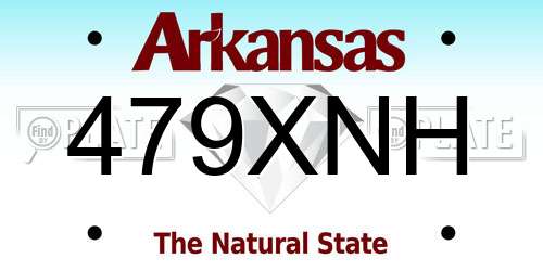 479XNH Arkansas License Plate