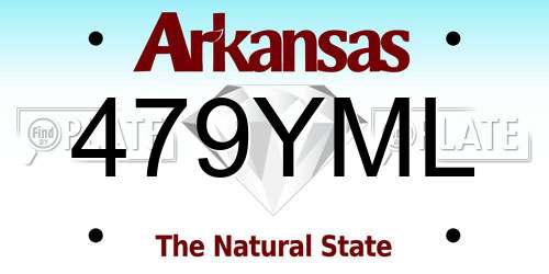 479YML Arkansas License Plate
