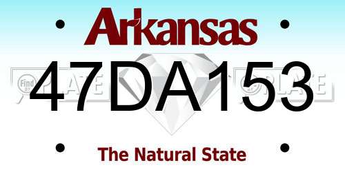 47DA153 Arkansas License Plate
