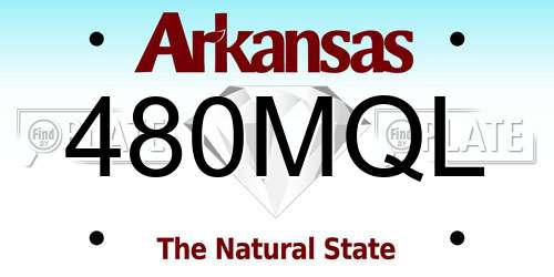 480MQL Arkansas License Plate