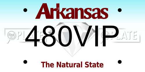 480VIP Arkansas License Plate