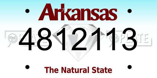 4812113 Arkansas License Plate