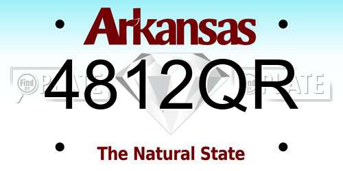 4812QR Arkansas License Plate