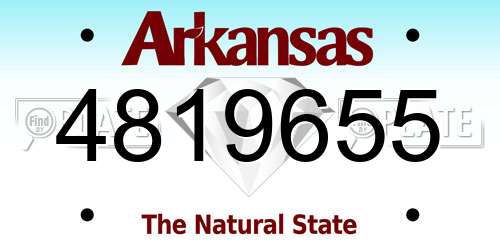 4819655 Arkansas License Plate