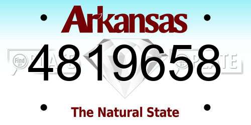 4819658 Arkansas License Plate