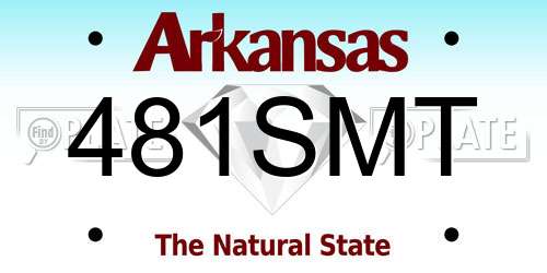 481SMT Arkansas License Plate