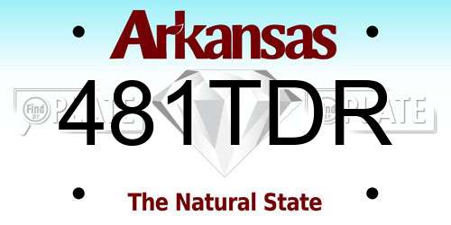 481TDR Arkansas License Plate