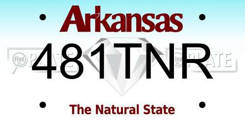 481TNR Arkansas License Plate