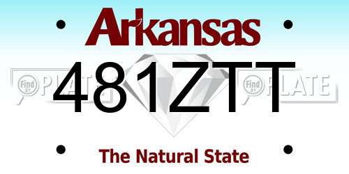 481ZTT Arkansas License Plate