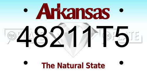 48211T5 Arkansas License Plate