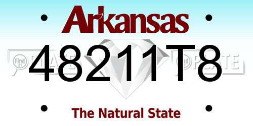 48211T8 Arkansas License Plate