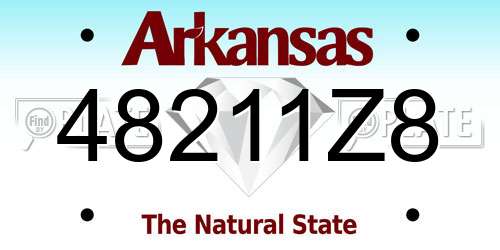 48211Z8 Arkansas License Plate