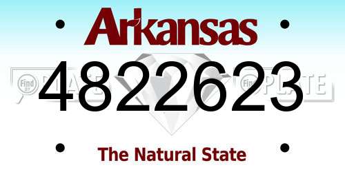 4822623 Arkansas License Plate