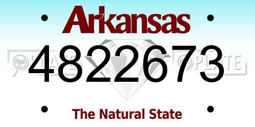 4822673 Arkansas License Plate