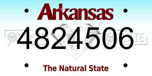 4824506 Arkansas License Plate