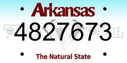 4827673 Arkansas License Plate