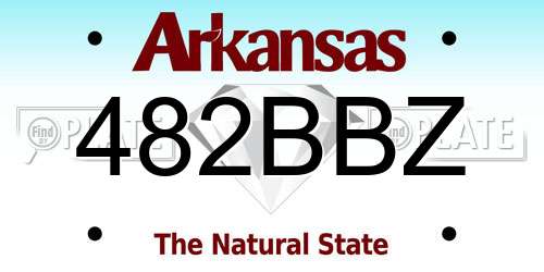 482BBZ Arkansas License Plate