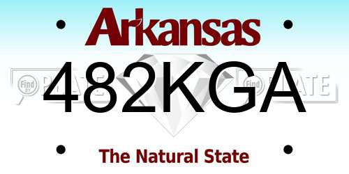 482KGA Arkansas License Plate