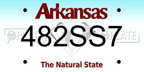 482SS7 Arkansas License Plate