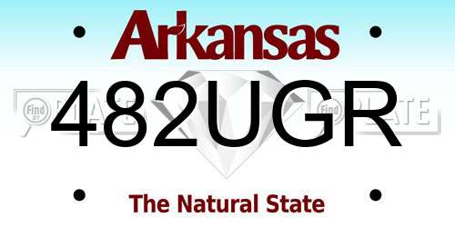 482UGR Arkansas License Plate