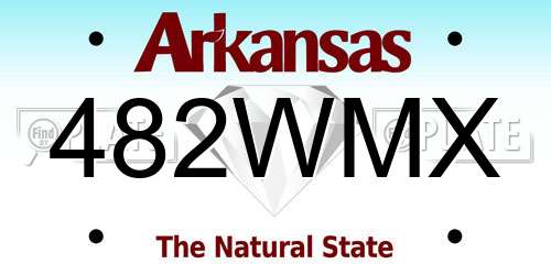 482WMX Arkansas License Plate