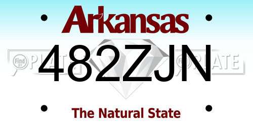 482ZJN Arkansas License Plate