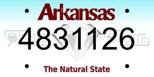 4831126 Arkansas License Plate