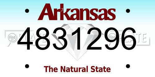 4831296 Arkansas License Plate