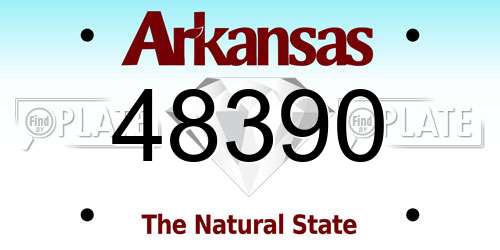 48390 Arkansas License Plate