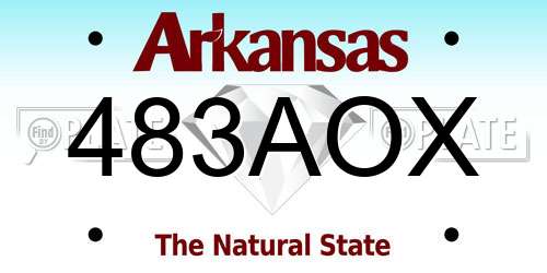 483AOX Arkansas License Plate