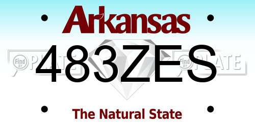 483ZES Arkansas License Plate