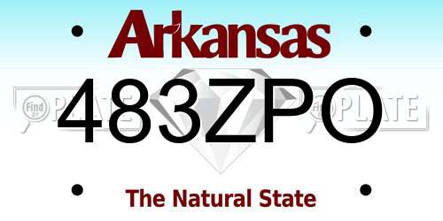 483ZPO Arkansas License Plate