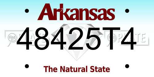 48425T4 Arkansas License Plate
