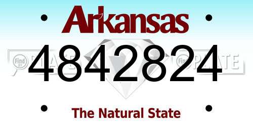 4842824 Arkansas License Plate