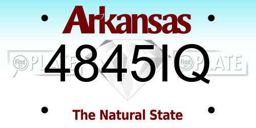 4845IQ Arkansas License Plate