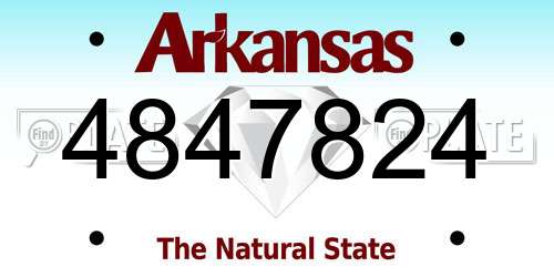4847824 Arkansas License Plate
