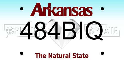 484BIQ Arkansas License Plate