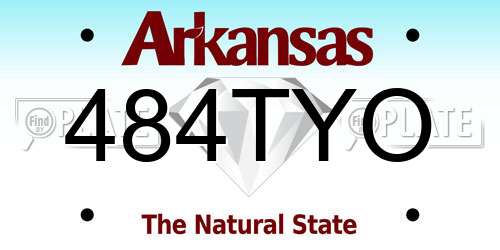 484TYO Arkansas License Plate