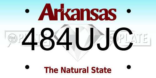 484UJC Arkansas License Plate
